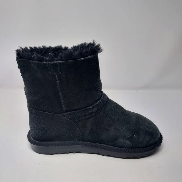 Faux Fur Lined Black Boots Size 1 - Picture 4 of 8